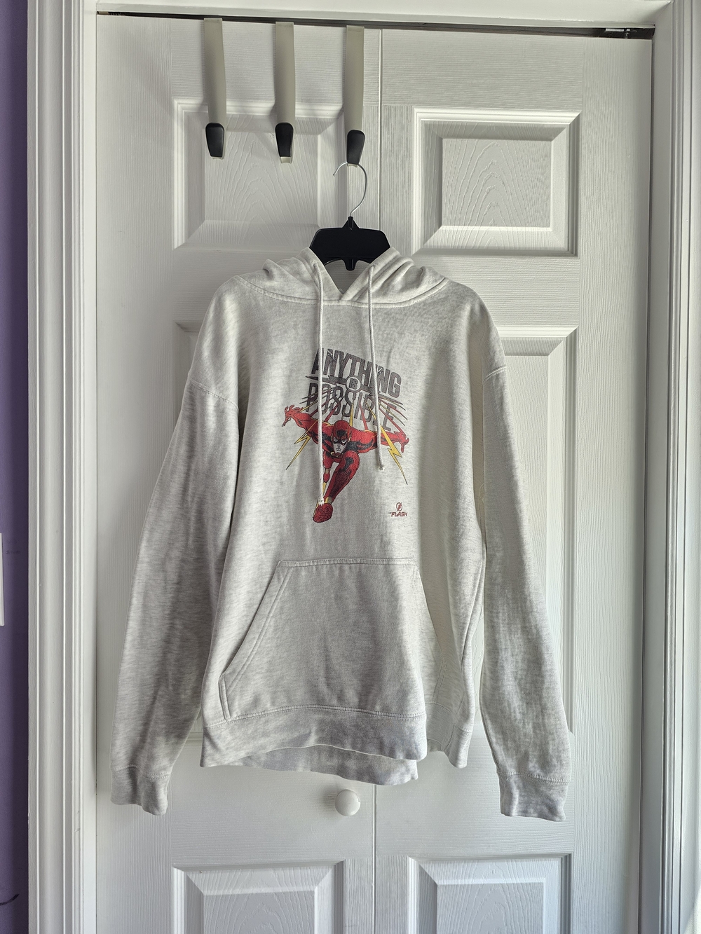 Delta Men's Flash Light Gray Hoodie Size M